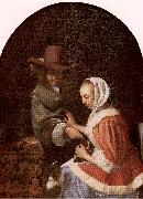 MIERIS, Frans van, the Elder Teasing the Pet oil painting reproduction